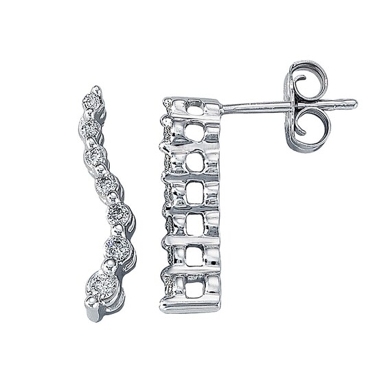 Previously Owned Diamond Earrings 1/6 ct tw 10K White Gold