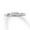 Thumbnail Image 1 of Previously Owned Three-Stone Diamond Ring 1/15 ct tw Round-cut 10K White Gold