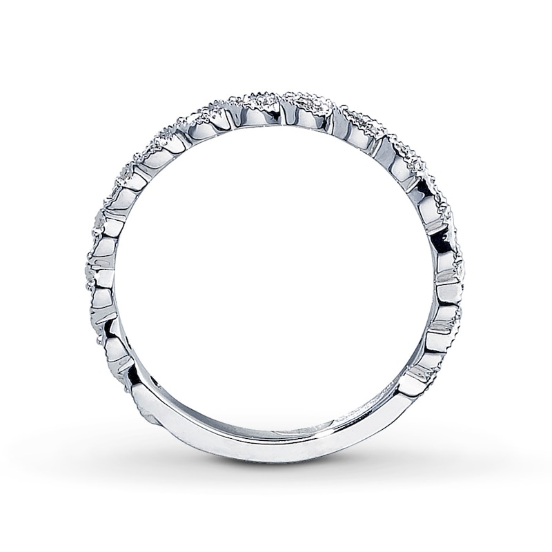 Main Image 2 of Previously Owned Wedding Ring 1/8 ct tw Round-cut Diamonds 14K White Gold