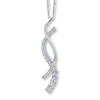 Previously Owned Diamond Necklace 1/4 ct tw Round-Cut 10K White Gold