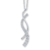 Thumbnail Image 0 of Previously Owned Diamond Necklace 1/4 ct tw Round-Cut 10K White Gold 18"