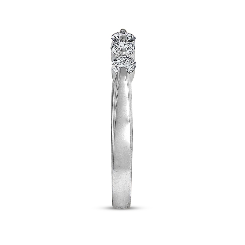 Previously Owned Diamond Anniversary Ring 1/2 ct tw Round-cut 14K White Gold