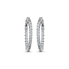 Thumbnail Image 1 of Previously Owned Diamond Hoop Earrings 1-1/2 ct tw Round-cut 14K White Gold