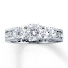Previously Owned 3-Stone Diamond Ring 2 ct tw Round-cut 14K White Gold