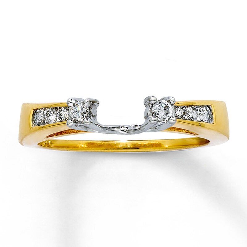 Main Image 1 of Previously Owned Diamond Enhancer Ring 1/5 ct tw Round-cut 14K Two-Tone Gold