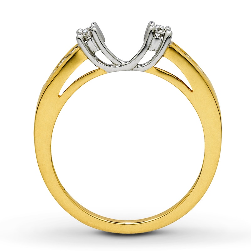 Main Image 2 of Previously Owned Diamond Enhancer Ring 1/5 ct tw Round-cut 14K Two-Tone Gold