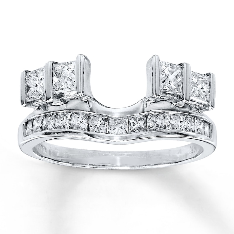 Previously Owned Diamond Enhancer Ring 1 carat tw Princess-cut 14K White Gold