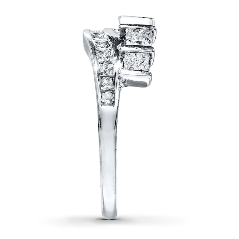 Previously Owned Diamond Enhancer Ring 1 carat tw Princess-cut 14K White Gold