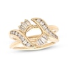 Thumbnail Image 0 of Previously Owned Diamond Enhancer Ring 1/2 ct tw Round/Baguette-cut 14K Yellow Gold