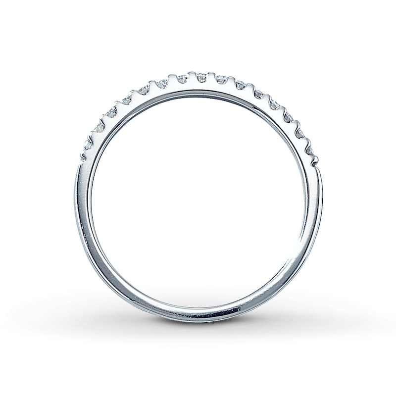 Main Image 2 of Previously Owned Wedding Band 1/4 ct tw Round-cut Diamonds 14K White Gold