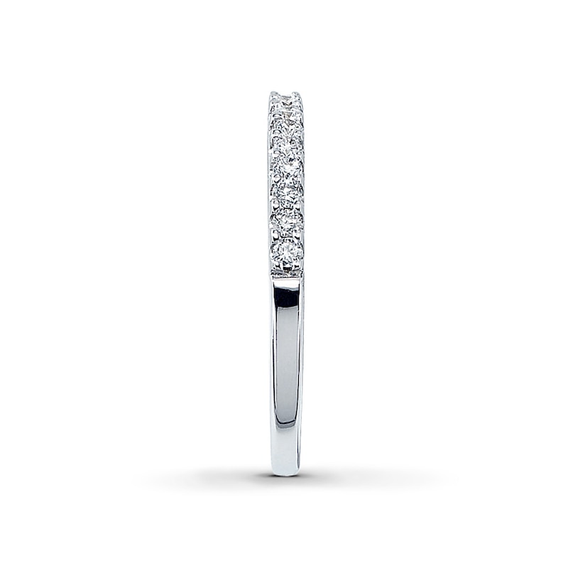Main Image 3 of Previously Owned Wedding Band 1/4 ct tw Round-cut Diamonds 14K White Gold