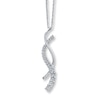 Thumbnail Image 0 of Previously Owned Necklace 1/4 ct tw Diamonds 10K White Gold 18"