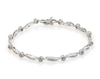Thumbnail Image 1 of Previously Owned Diamond Wavy Link Bracelet 3/4 ct tw 10K White Gold 7"
