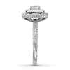 Thumbnail Image 3 of Previously Owned Diamond Engagement Ring 1-3/4 ct tw Round/Princess-Cut 14K White Gold