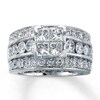 Thumbnail Image 1 of Previously Owned Diamond Engagement Ring 3-1/2 ct tw Princess & Round 14K White Gold