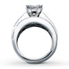 Thumbnail Image 2 of Previously Owned Diamond Engagement Ring 3-1/2 ct tw Princess & Round 14K White Gold