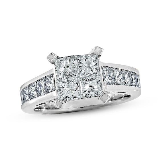 Previously Owned Engagement Ring 3 ct tw Diamonds 14K White Gold