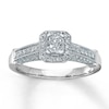 Thumbnail Image 1 of Previously Owned Diamond Engagement Ring 1 ct tw Radiant/Round 14K White Gold
