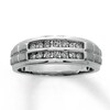 Thumbnail Image 0 of Previously Owned Men's Wedding Band 1/4 ct tw Diamonds Round-cut 10K White Gold