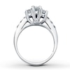 Previously Owned 3-Stone Diamond Ring 1 ct tw Round-cut 14K White Gold