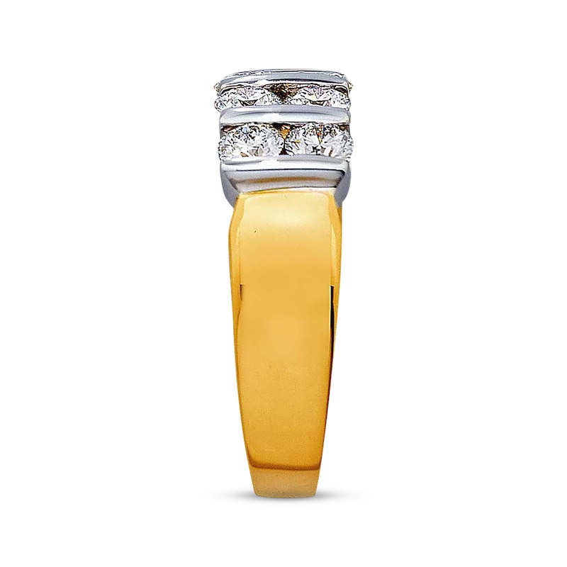 Main Image 3 of Previously Owned Diamond Anniversary Band 1-1/2 ct tw Round-cut 18K Two-Tone Gold