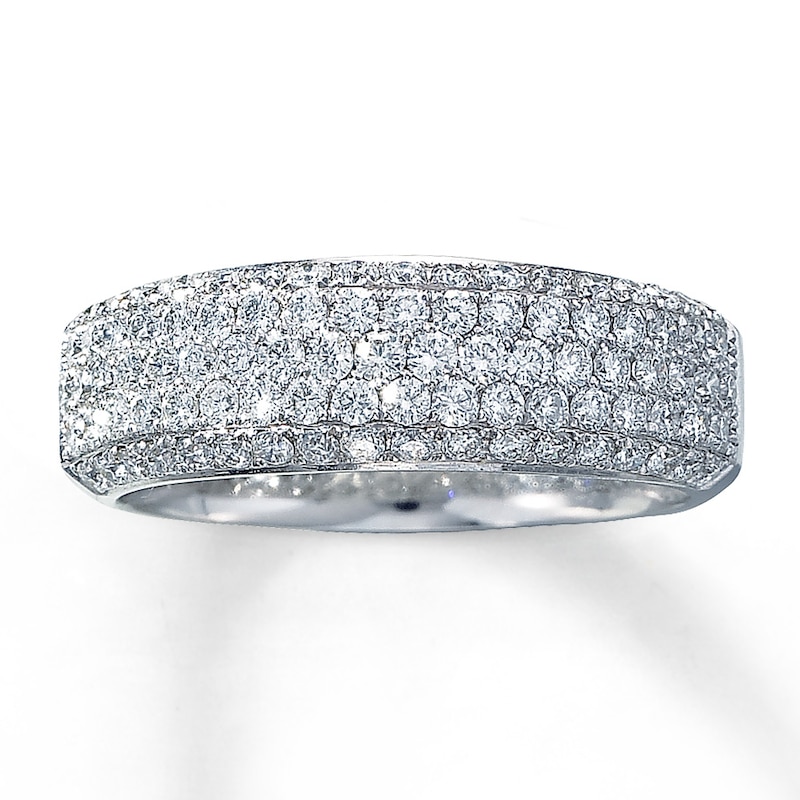 Previously Owned Diamond Anniversary Ring 1 ct tw Round-cut  14K White Gold