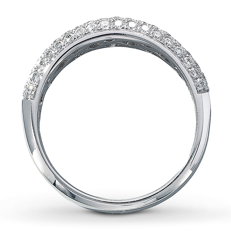 Previously Owned Diamond Anniversary Ring 1 ct tw Round-cut  14K White Gold