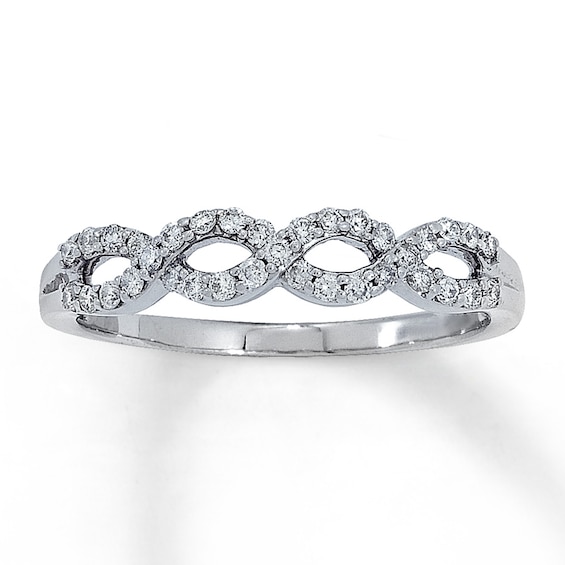 Previously Owned Diamond Anniversary Band 1/3 ct tw Round-cut 14K White Gold