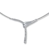 Thumbnail Image 1 of Previously Owned Diamond Necklace 1 ct tw Round-Cut 14K White Gold 18"