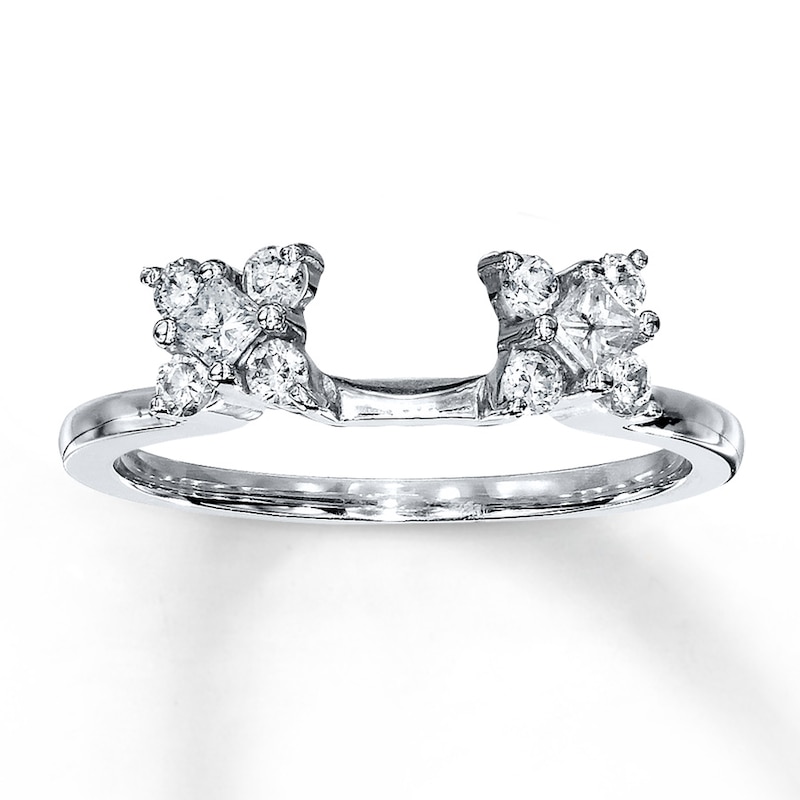 Main Image 1 of Previously Owned Diamond Enhancer Band 1/3 ct tw Princess/Round-cut 14K White Gold