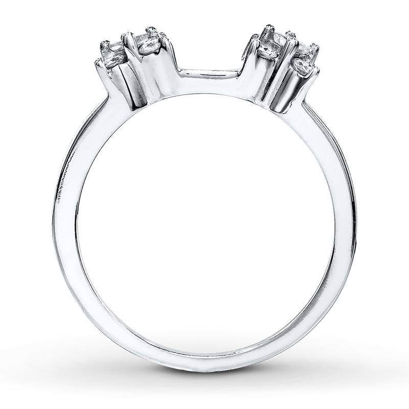 Main Image 2 of Previously Owned Diamond Enhancer Band 1/3 ct tw Princess/Round-cut 14K White Gold