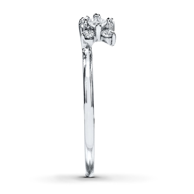 Main Image 3 of Previously Owned Diamond Enhancer Band 1/3 ct tw Princess/Round-cut 14K White Gold