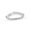 Previously Owned Diamond Contour Ring 1/2 ct tw Round & Baguette-cut 14K White Gold