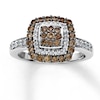 Thumbnail Image 0 of Previously Owned Brown & White Diamond Ring 3/4 ct tw 14K White Gold