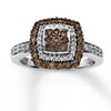 Thumbnail Image 0 of Previously Owned Brown & White Diamond Ring 3/4 ct tw 14K White Gold
