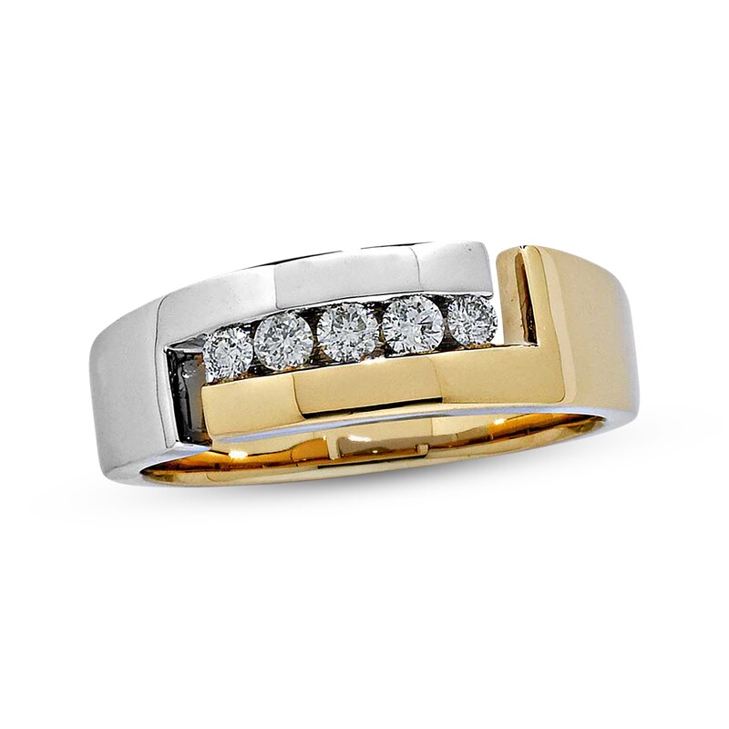 Previously Owned Men's Diamond Band 1/3 ct tw 14K Two-Tone Gold