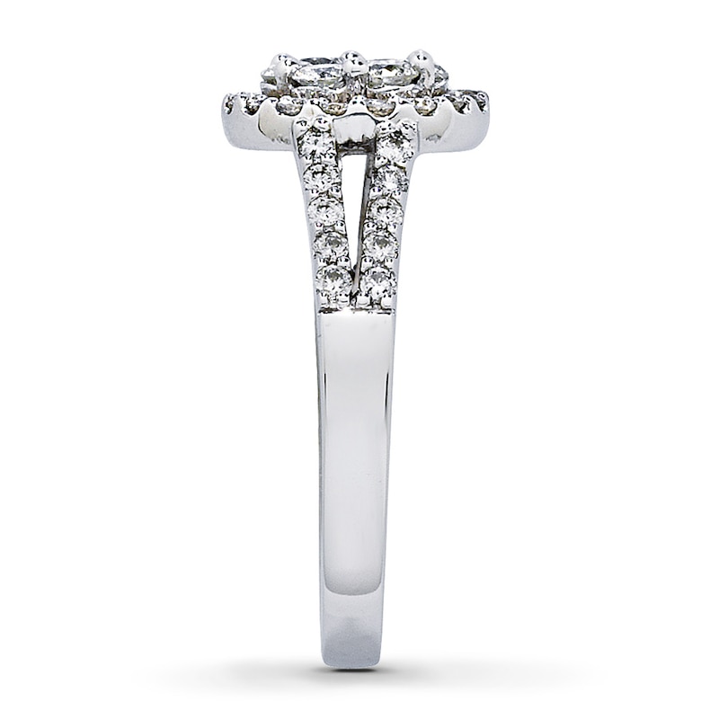 Main Image 3 of Previously Owned Diamond Fashion Ring 1 ct tw Round-cut 14K White Gold