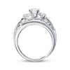 Thumbnail Image 1 of Previously Owned Diamond Engagement Ring 2 ct tw Round & Baguette-cut 14K White Gold