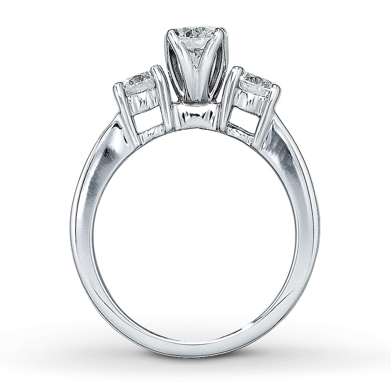 Previously Owned 3-Stone Diamond Ring 1-1/2 ct tw 14K White Gold