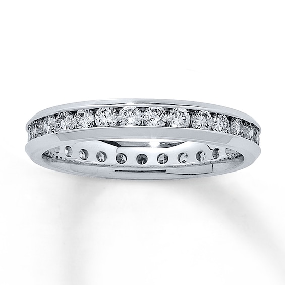 Previously Owned Diamond Anniversary Eternity Band 1 ct tw Round-cut 14K White Gold 6