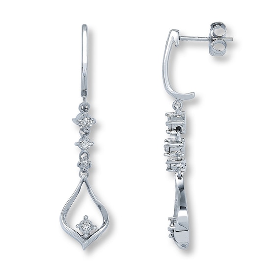 Previously Owned Diamond Earrings 1/10 ct tw 10K White Gold
