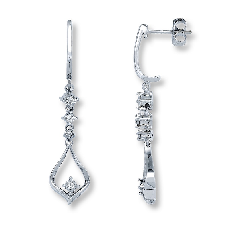 Previously Owned Diamond Earrings 1/10 ct tw 10K White Gold