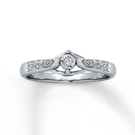 Previously Owned Ring 1/20 ct tw Diamonds 10K White Gold