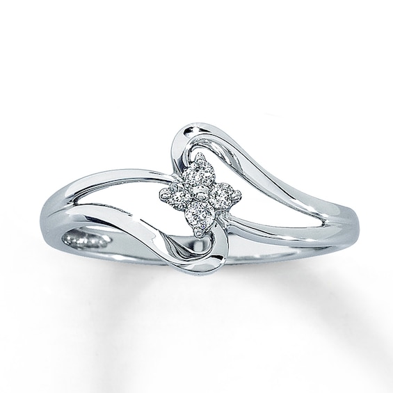 Previously Owned Ring 1/15 ct tw Diamonds 10K White Gold