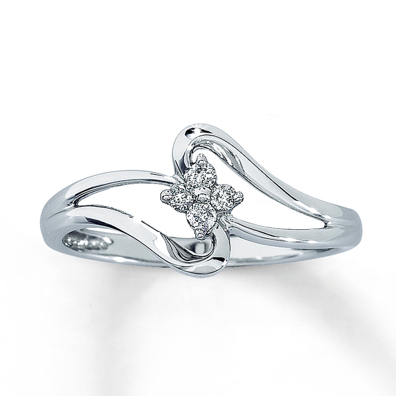 Previously Owned Ring 1/15 ct tw Diamonds 10K White Gold