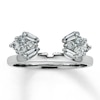 Thumbnail Image 1 of Previously Owned Enhancer Ring 1/2 cttw Round & Baguette Diamonds 14K White Gold