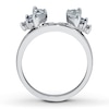 Thumbnail Image 2 of Previously Owned Enhancer Ring 1/2 cttw Round & Baguette Diamonds 14K White Gold