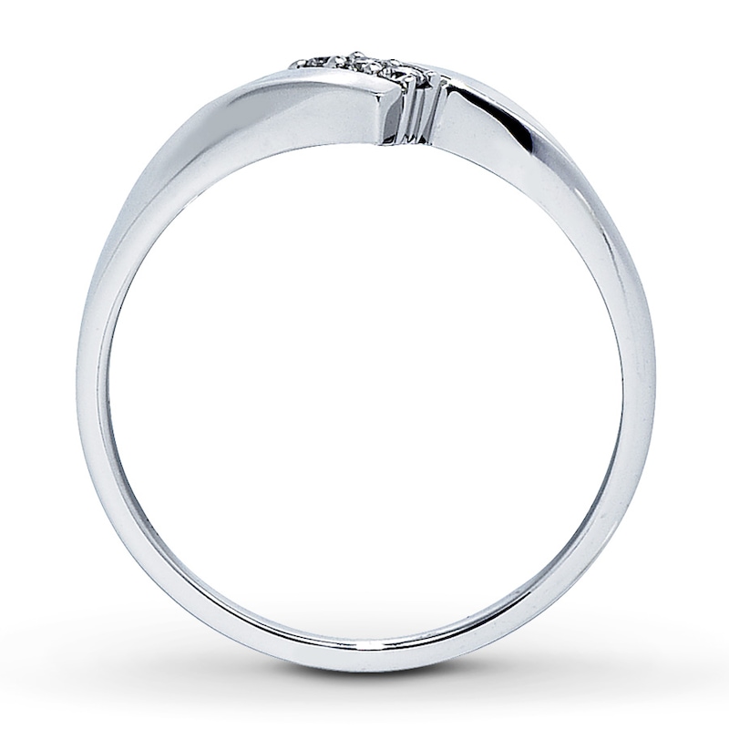 Main Image 2 of Previously Owned Diamond Promise Ring 1/20 ct tw Round-Cut 10K White Gold