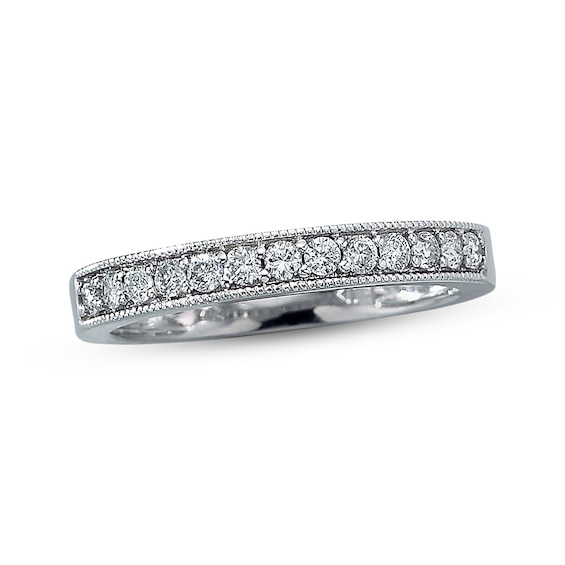 Previously Owned Diamond Wedding Band 1/3 ct tw Round-cut 14K White Gold