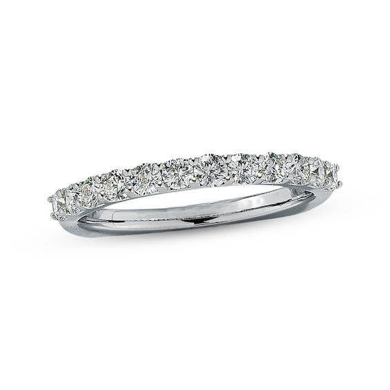 Previously Owned Diamond Anniversary Band 5/8 ct tw Round-cut 18K White Gold